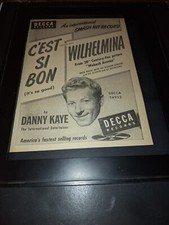 Danny Kaye C'est Si Bon Rare Original Promo Poster Ad Framed!