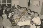 #53553 XYLOKASTRO Greece 1957. Group excursion meal. Photo FOTOPOULOS