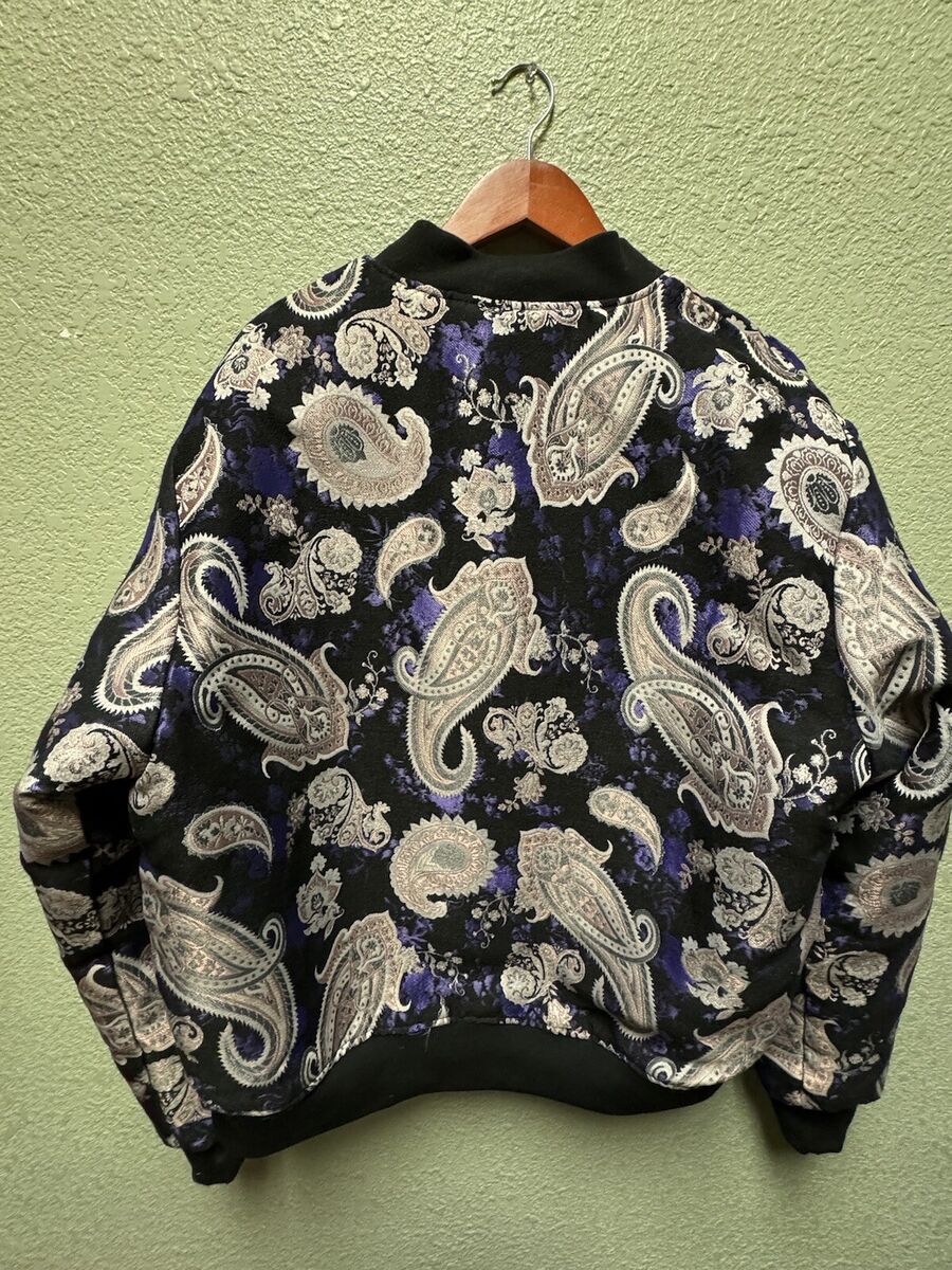 New Men's Forever 21 Paisley Jacquard Bomber Jacket Size New Men's Forever 21 Paisley Jacquard Bomber Jacket Size