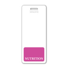 5 Pack - Nutrition Badge Buddy Oversized Vertical XL ID Badge Backer