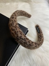 Women Leopard Headband Padded Animal Print Brown Hair Wear New Handmade Gift