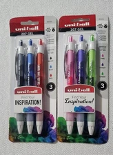 Pens Uni-ball Gel 207 Retractable Inspiration message SCHOOL 6 color 2 pack