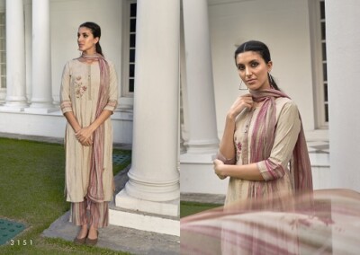  FANCY KURTA with PLACEMENT PRINT  & DESIGNER HANDWORK ALONG with BOTTOM 