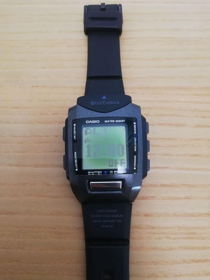 Casio Wrist Camera WQV-1 Quartz Men's Digital Square Rubber Casio Wrist Camera WQV-1 Quartz Men's Digital Square Rubber