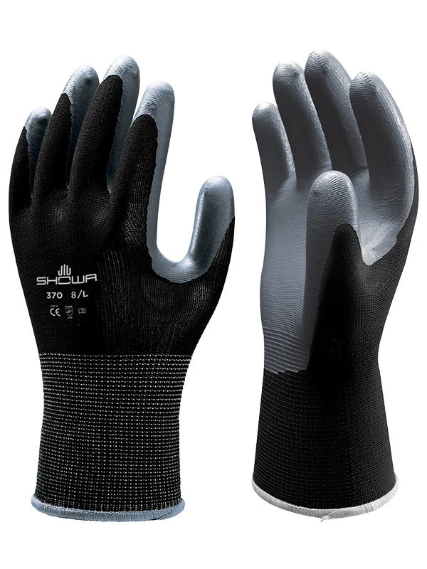 SHOWA 370 Montage Präzision Perfekte Passform Grip Handschuhe Nitril Palm Coated - Bild 3 von 4