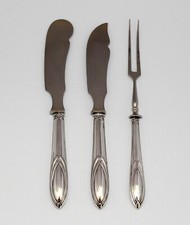 3 TEILE JUGENDSTIL SILBER BESTECK BEHRENS 1904 BAHNER MODELL 8400 ART NOUVEAU 