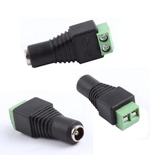 50PCS 2.1x5.5mm DC Power Female Jack Plug Connector Adapter For CCTV Camera