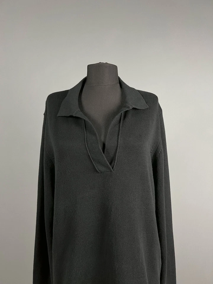 Suéter Jersey Mujer Djerf Avenue Negro Cuello en V Algodón Orgánico Talla M Foto 2 de 4