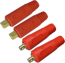 RIVERWELD TIG Welding Quick Fitting DKJ10-25 & EDKL10-25 200Amp Dinse Red 4pcs