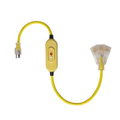 Kaper 3 FT GFCI Extension Cord, 12/3 AWG Heavy Duty Outdoor SJTW, Auto Reset ...