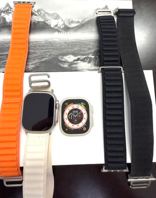 Apple Watch Ultra (GPS + LTE) 49mm Titanium Case Starlight Alpine Loop - Large