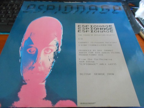 Espionage - "The Sound Of Breaking Hearts / Cabaret / I Didn't Know" 12" Single - Picture 4 of 4