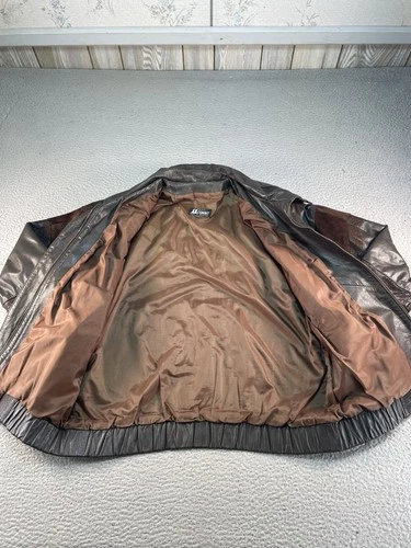 Vintage Comint Leather Bomber Jacket Mens Medium Brown Western Argentina 80s 90s image 3