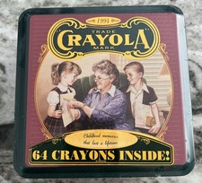 Crayola Trademark Tin 1994 New Sealed With Crayons 64 Count Vintage