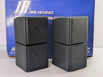 JA Audio JA-B3 Mini-Cube Surround 360 Swivel Speaker Pair, Black. OPEN BOX. 