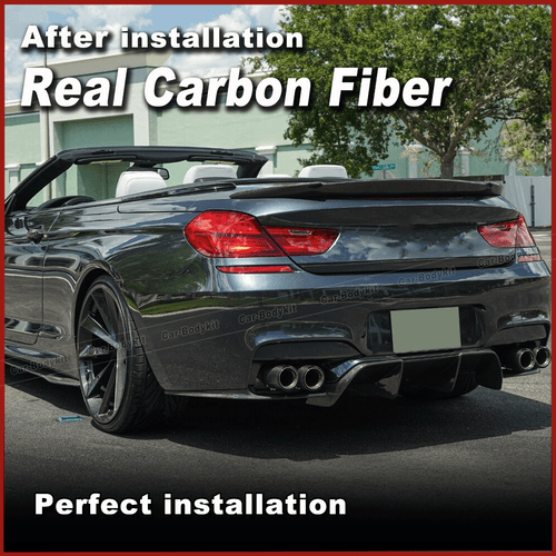 For BMW 6 Series F12 640i 650i Convertible 13-18 REAL Carbon Rear Trunk Spoiler - Picture 4 of 12