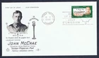 Canada FDC - 1968 - John McCrae, Scott #'s 487, Rosecraft Cachet