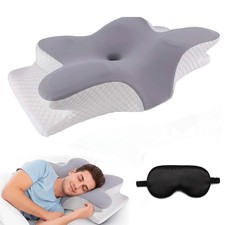 Memory Foam Pillow with Sleeping   Ergonomic Cervical Neck Pillow, Orthopedic...