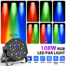 108W 36 LED Stage Lighting PAR Light DMX Beam Party DJ Disco Lights with Remote