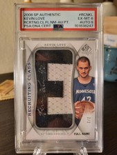 2008-09 SP Authentic Recruiting 2/2 Kevin Love RC ROOKIE LETTER PATCH AUTO PSA 6
