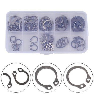 100x Stainless Steel Outer Circlip Retaining Ring Combination 8-18 Mm Set Type