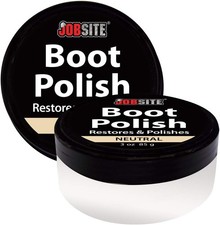 JobSite Premium Leather Boot & Shoe Polish Cream - Restores, Conditions & Polis