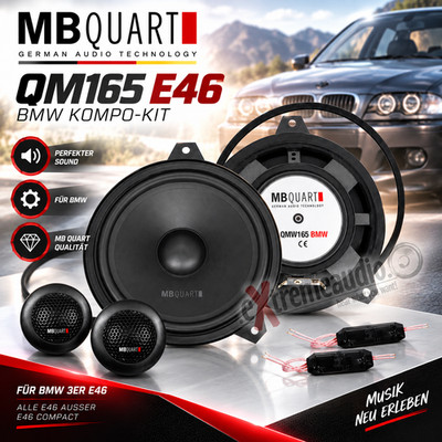 MB QUART QM-165 E46 BMW Component Kit 6.5 Inch Speakers For BMW E46