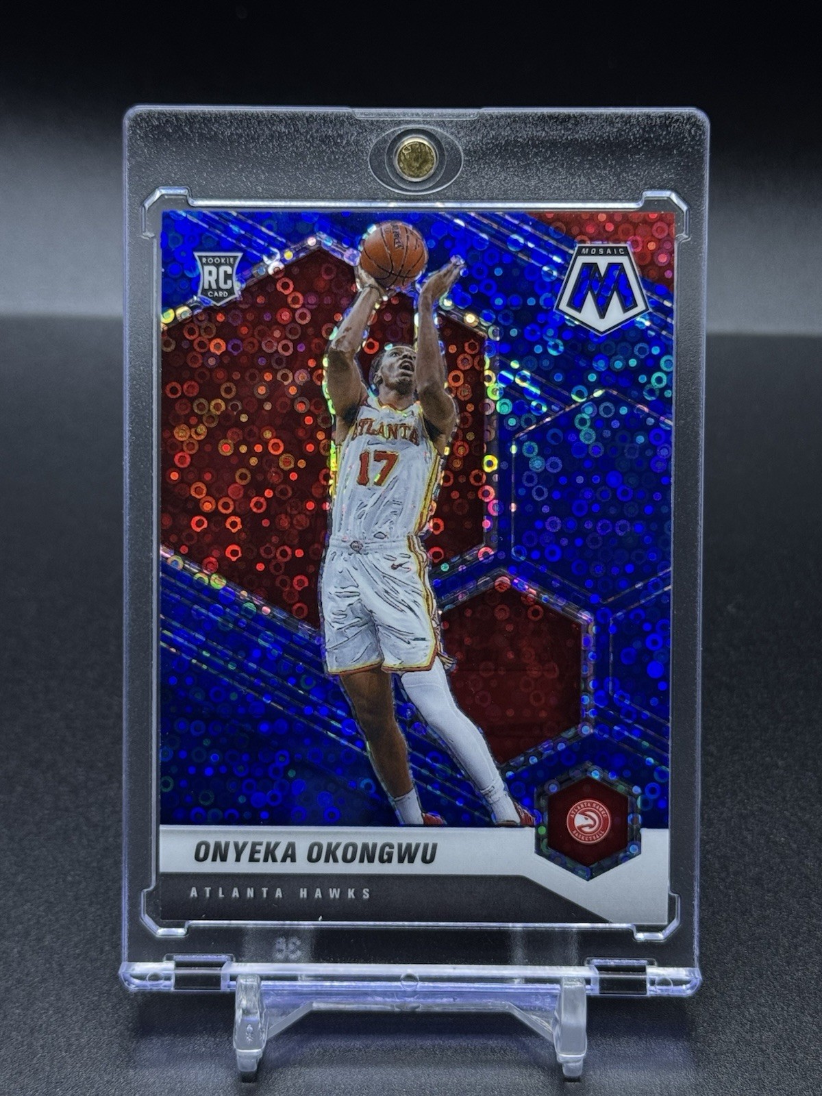 2020-21 Panini Mosaic Rookie Onyeka Okongwu #225 Blue Fast Break Prizm /85 (RC)