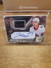 2022-23 SPx Rookie Auto Jersey Jake Sanderson /175 #SA Ottawa Senators