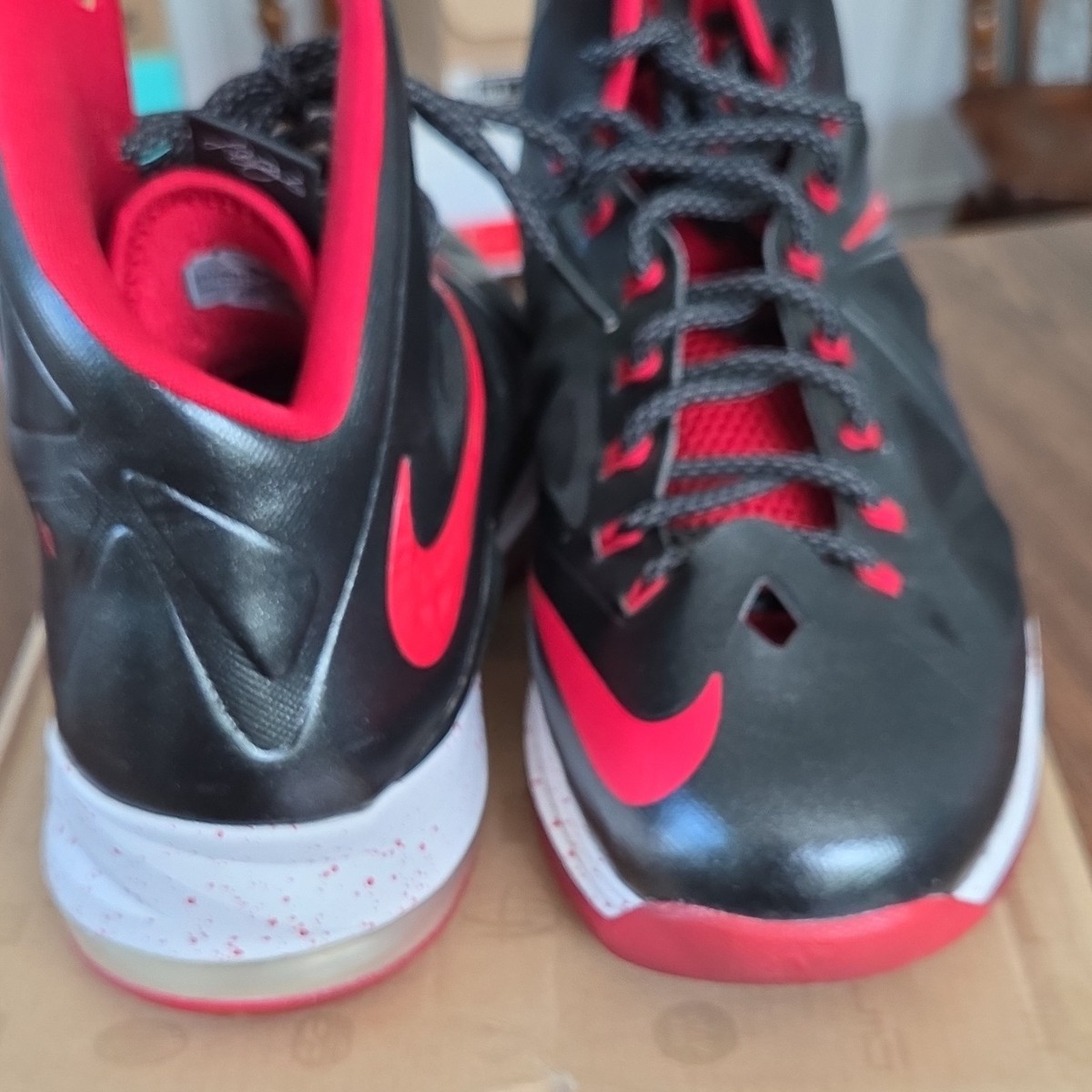 Nike LeBron X Diamond Collection High Top Black/Red Men display picture 3
