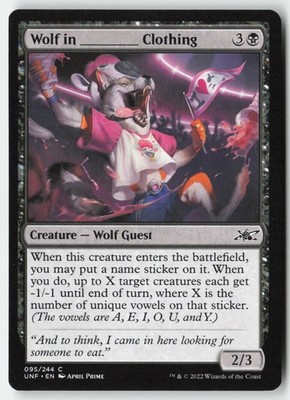 MTG - Wolf in _____ Clothing #95 - Regular - UNF Unfinity