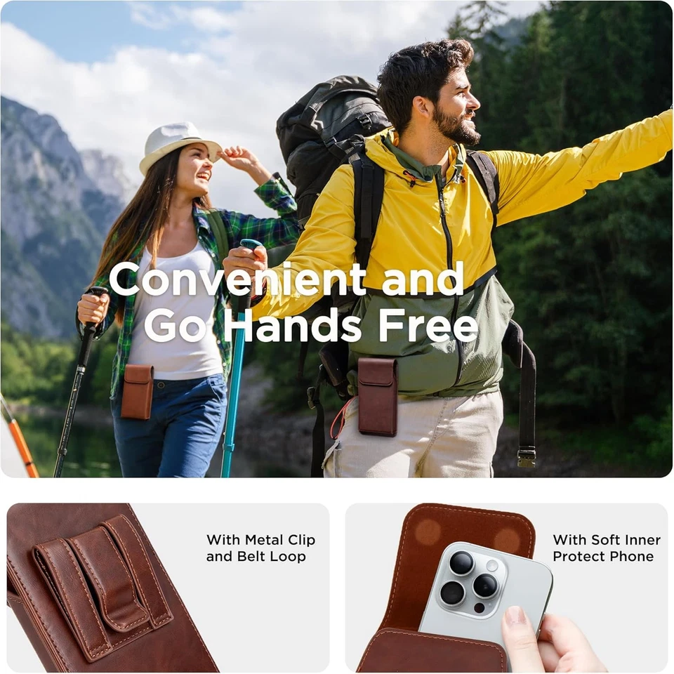 Holster Case for ZTE Blade A76 4G PU Leather Pouch with Belt Clip - Image 4 of 4