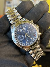 #001 - Omega Speedmaster Day-Date Triple Date Blue Dial  39mm Ref. 3523.80.00