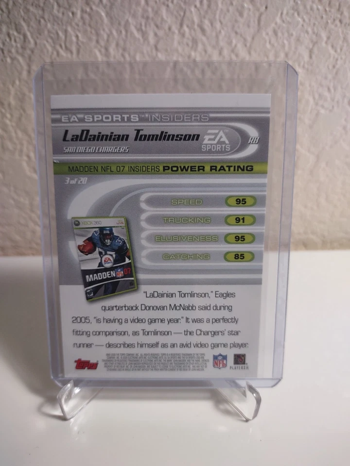 2006 Topps - Ea Sports Insiders LaDainian Tomlinson #3 - Image 2 of 2