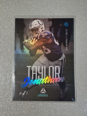 2021 JONATHAN TAYLOR 1/1 Panini Luminance True One Of One 1/1 Colts Finite #42