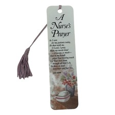 Vintage 1987 Sunshine Thoughts A Nurse's Prayer Bookmark USA Made