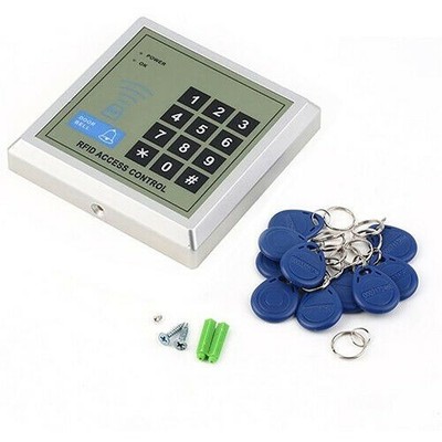 Electric Lock RFID Door Access Control Controller System Kit+10 Key Fobs Tags F