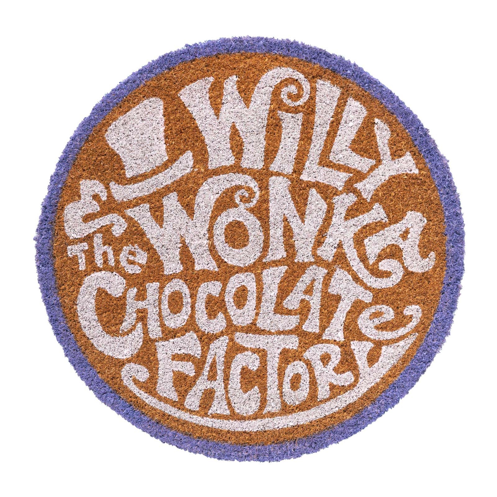 Tapis de porte rond 50 cm antidérapant avec motif de lettres fantaisie