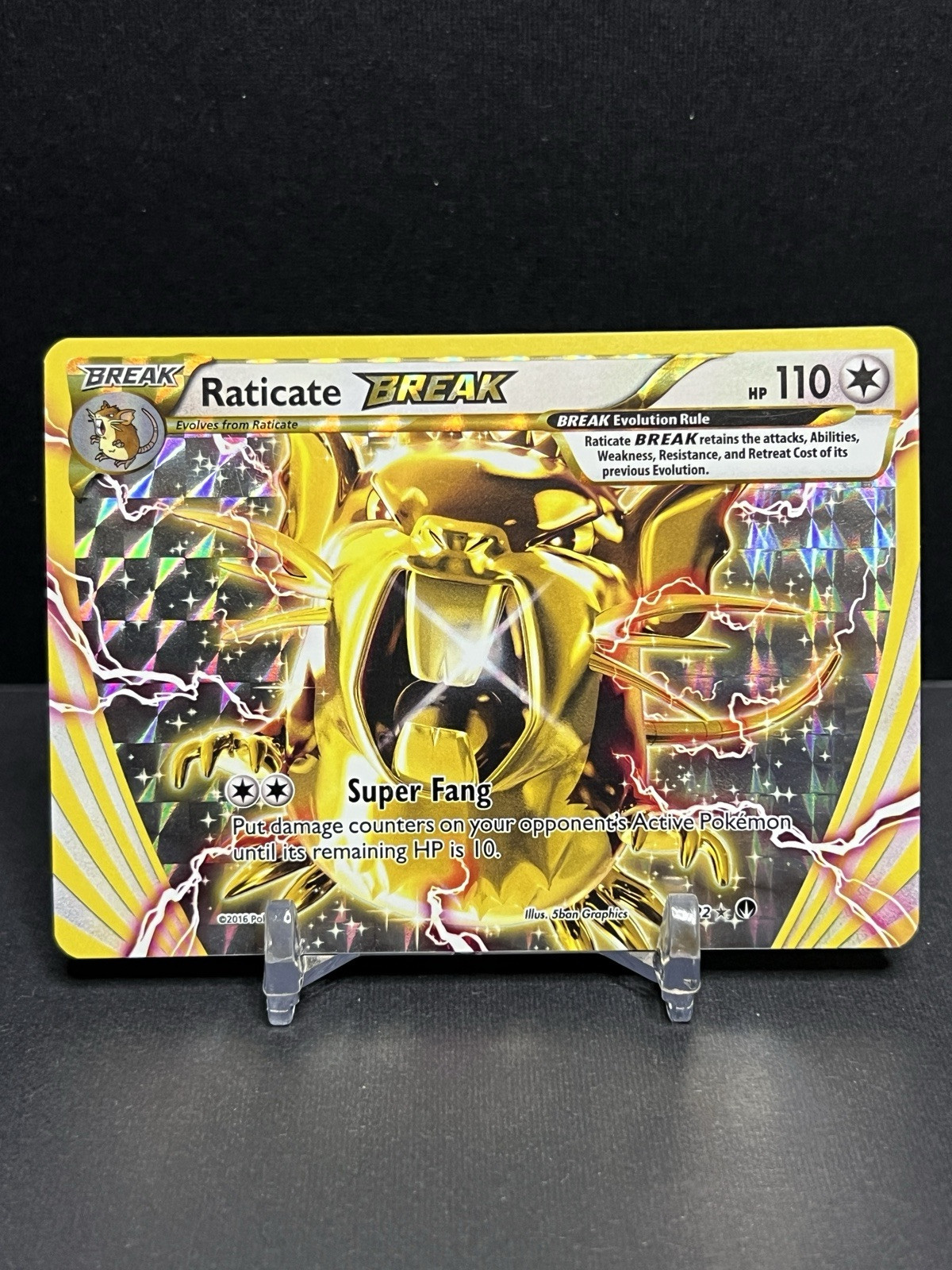 POKÉMON TCG RATICATE BREAK 89/122 ULTRA RARE HOLO 2016 XY BREAKPOINT LP