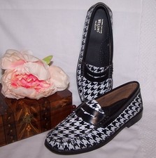 Bass Weejuns  Katherine Shoes  Mod/Ska  Black & White Houndstooth UK 4