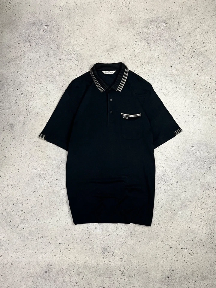 Balenciaga Golf Vintage Polo T-Shirt Embroidered BB Logo Size M - Image 2 of 4