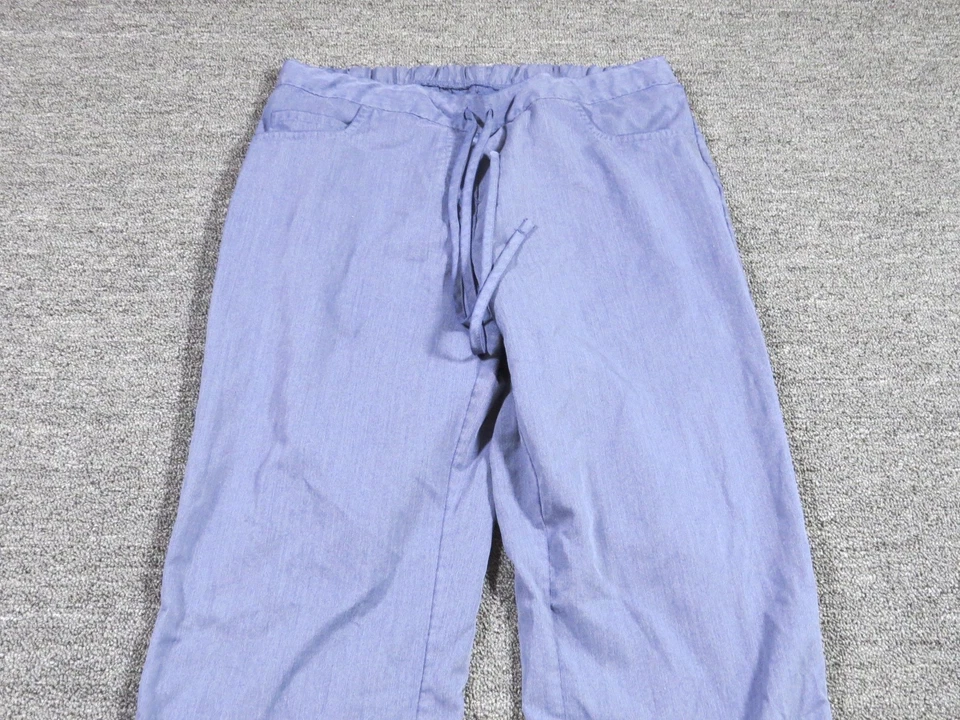 Pantalones Grey's Anatomy para mujer pequeños azules con cordón exfoliante uniforme médico Barco Foto 2 de 4