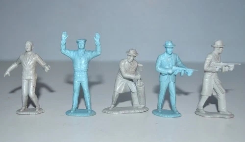 Vintage 1950s Marx Untouchables Playset Gangster Plastic Figures