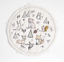 Crate & Kids Woodland Animals Baby Activity Tummy Time Toy Mat 36 In