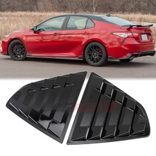 For Toyota Camry 2018-2024 Exterior Side Window Vent Louver Cover Glossy Black