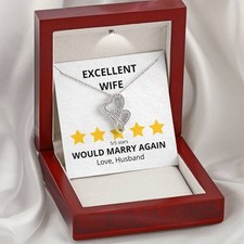 To My Wife Necklace, Birthday Gifts For Women, Anniversary Gift For Wife