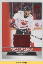 2023 Team Canada Juniors Pride of the Program Red Foil Tyson Hinds #64 READ 12cy