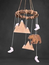 Woodland Lumberjack Baby Mobile with Bears, Arrows  Mountains