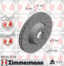 ZIMMERMANN Formula Z Coat Z Disque de frein Avant gauche pour BMW 5 Berline