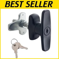Durable T-Handle Lock Latch Kit with Keys - Modern Safe Security Solution